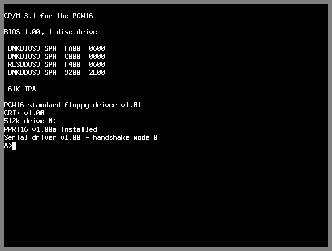 CP/M 3.1 for PcW16